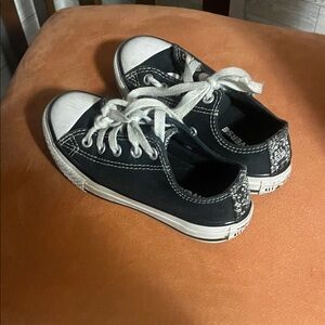 Converse Kids Black and White Lace-Up Sneakers